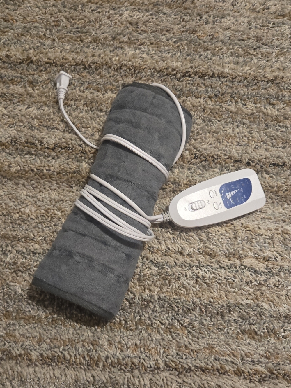 Electric Heated Pad with Remote Control - Gray